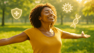 mulher tomando sol e aumentando produção de vitamina D